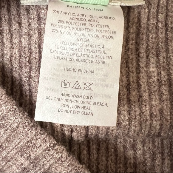 *ANTHROPOLOGIE SATURDAY/SUNDAY Ribbed Knit High Rise Lounge Sweater Bike Short S - Picture 5 of 5